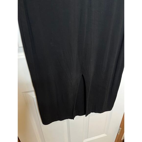 Good American Black Mock Neck Stretchy Sleeveless Midi Dress Plus Size 2X - Picture 3 of 8